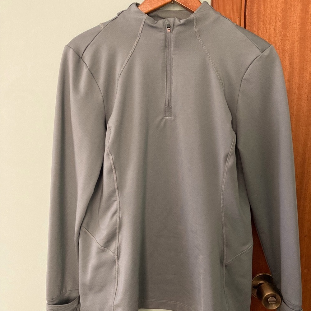 Athleta Whistler Half Zip, Sage Green, M